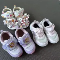 女の子☆ラプンツェル スニーカー/Madfoot スニーカー/サンダル 3足組