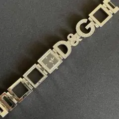 【ドルガバ】 スクエア型 シルバー腕時計　ドルチェ&ガッバーナ