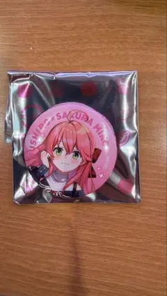 新品 さくらみこ 缶バッジ スシロー　シリアルナンバー付き