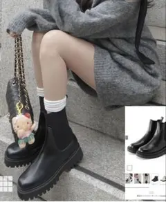 厚底サイドゴアブーツ GRL