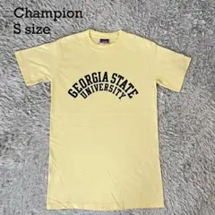 Champion ジョージア州立大学 カレッジロゴ Tシャツ S イエロー 古着のサムネイル
