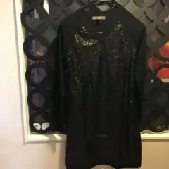 トミーバハマ 黒スパンコール チュニック