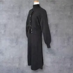 ★美品◆シップス◆お得な2点セット♡カーディガン+リブワンピースセットアップDG