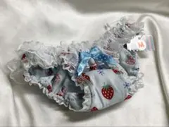 ♡ハートはうす♡新作☆《極浅タイプ》足口&ウエストレース付苺柄スキャンティ