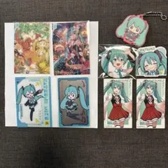 まとめ売り 初音ミク アクリルスタンド、キーホルダー、カード 5点