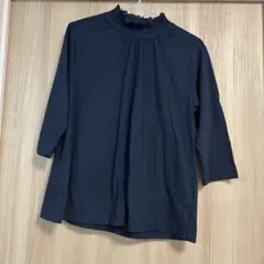 【新品】セルフサービス M ネイビー 七分袖 Tシャツ オーガニックコットン
