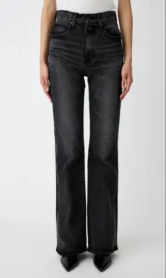 【美品】MOUSSY MVSフレアパンツ ブラック