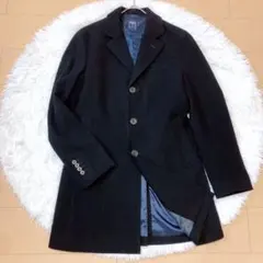 PERSONS FOR MEN⭕️新品　チェスターコート　黒　Lサイズ　高級感