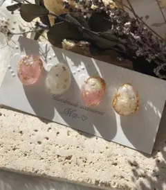 天然石入り！お仕事用にも！⑦カケラアソートセット　ピアス　イヤリング