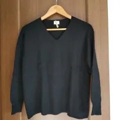 ✾アーバンリサーチDOORS Vネックプルオーバーニット　BLACK