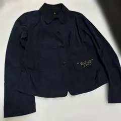 希少ユニクロ+J ジルサンダー　ジャケット紺スタッズMナイロンジャンパーのサムネイル