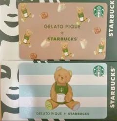 ※週末限定※ジェラピケ✕スターバックス　スタバカード　２枚《ＰＩＮ未削り》