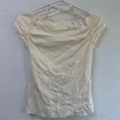 KUMIKYOKU SIS 組曲　オフショルダー　半袖シャツ　クリーム　2サイズ