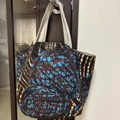 ミニバッグバッグ　アフリカンファブリック　個性的でカラフルポップなバッグ