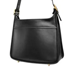 COACH コーチ黒レザーショルダーバッグ 肩掛けバック