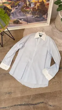 BLACK LABEL 長袖シャツ 39 水色ストライプのサムネイル