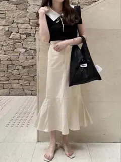 GRL ツイルハイウエストマーメイドスカート