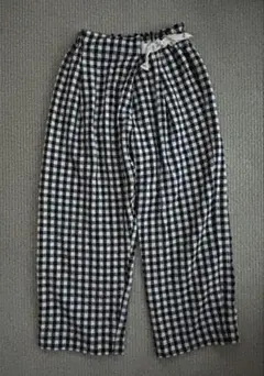ギンガムチェック　ワイドパンツ