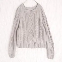 ラミラル ケーブルニットセーター くすみカラー 大人可愛い シンプル