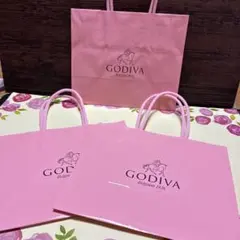 GODIVA ショップ袋 3枚セット ピンクのサムネイル