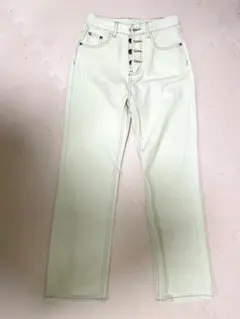 ジーンズ　白　ハイウエスト