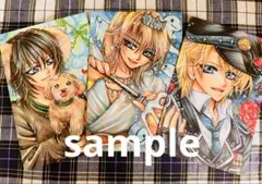 手描き★オリジナルイラスト★男の子3枚セット