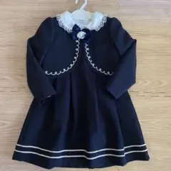 ネイビー フォーマルドレス レース付き　120センチ