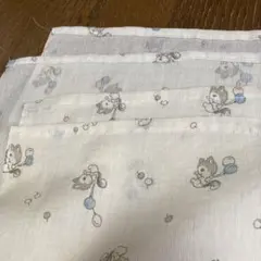 難あり！昭和レトロ生地 クレープ地　薄生地 りす柄　生地