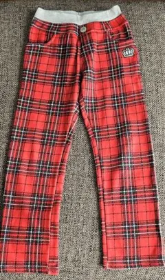 BABYDOLL 赤 チェック柄 長ズボン 130