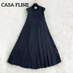 CASA FLINE ノースリーブロングワンピース　キュプラ100％