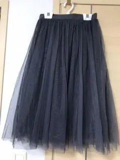 膝下　チュール スカート