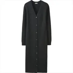 ユニクロU　カシミヤ混ロングカーディガン　Sサイズ　黒