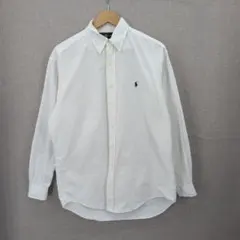 m*a様 ラルフローレン Blake ホワイト 無地 ボタンダウン長袖シャツ M