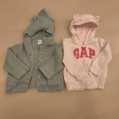GAP くま耳 パーカー カーディガン セット 12~18m 80 冷房よけ