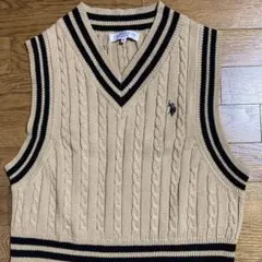 U.S. POLO ASSN. ケーブルニットベスト Fサイズ