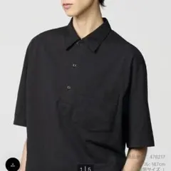 UNIQLO U エアリズムコットンポロシャツ ブラック 黒　L