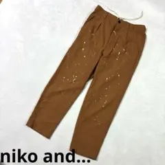 niko and...ペイント加工ワークパンツ キャメルMのサムネイル