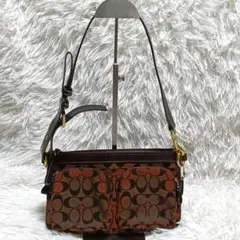 コーチ COACH ワンショルダー シグネチャー ダブルポケット y2k