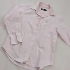Ralph Lauren ピンクストライプシャツ 140