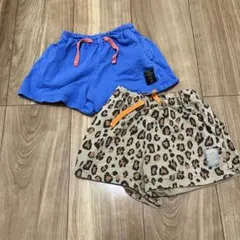 【まとめ売り】ブリーズ　ハーフパンツ 青 /ヒョウ柄 サイズ90
