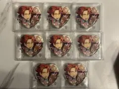 あんスタ 鬼龍紅郎 ハート缶バッジ 8個セット