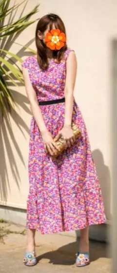 花柄ロングワンピース　toccocloset