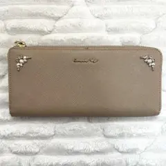 Samantha Vega ビジュー付き 長財布 ラウンドファスナー 保証書あり