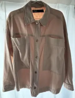ZARA ゴールドボタンシャツジャケット　ピンク　Sサイズ