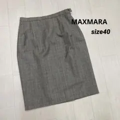 イタリア製MAXMARA マックスマーラ ウール グレンチェック タイトスカートのサムネイル