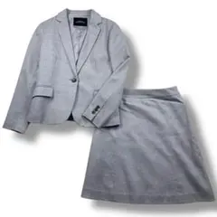 グリーンレーベルリラクシング　ウール混　スカートスーツ　ライトグレー　36 S