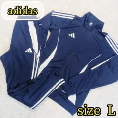 【adidas✨L】レギュラー フィット ジャージ 上下 セットアップ ネイビー