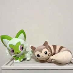 【即日発送！圧縮なし】 ポケモン ぬいぐるみ ニャオハ オオタチ 2体セット！