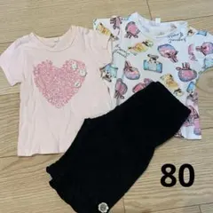半袖　Tシャツ　トップス　保育園　ベビー　80 まとめ　ズボン　夏　女の子