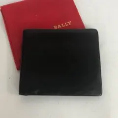 BALLY バリー 二つ折り財布 コンパクトウォレット レザー ブラック 黒